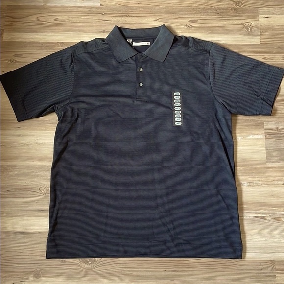 Cutter & Buck Men’s Golf Polo Black Thin Stripes Size L NWT - Picture 2 of 12